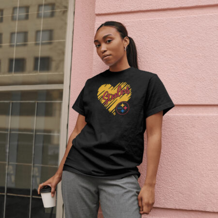 Steelers Yellow & Red Heart