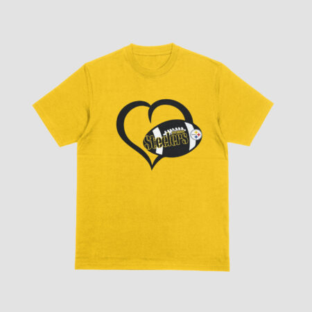 Black & Yellow Heart Football
